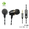 Transparent portable dual driver earphone double speaker wired gaming headphone with mic