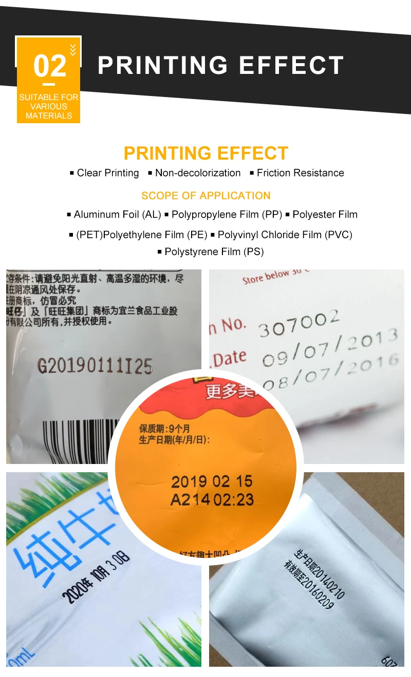 Fineray best selling FC3 type black date printing hot coding foil