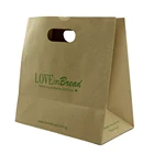 kraft made printed food grade take away snack paper bag