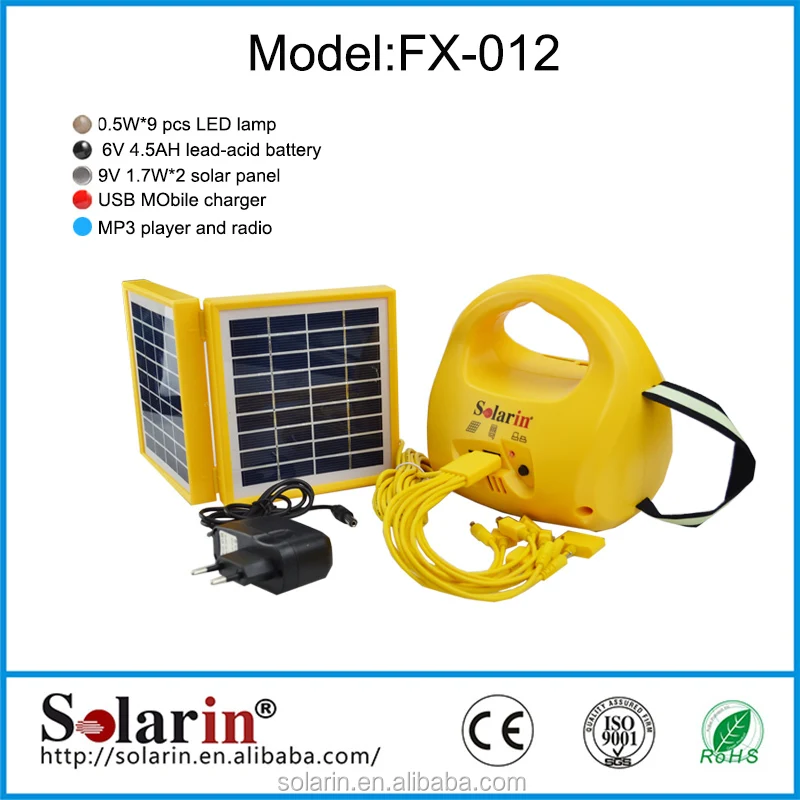 Portable Solar Power Systerm Kits/camping kits led light bicycle design wheel