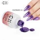Nail Polish Uv Gel Polish CX BEAUTY Metal Gel UV Nail Gel Polish Platinum GelLak Glitter Gel Polish