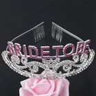 New ladies rhinestone letters wedding bride to be crown fashion bridal tiara wedding crown