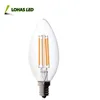 New Products LED Candelabra Bulb E12 6W Dimmable LED Filament Flame Tip Retro Candle Light Bulb For Home Decoration Lighting