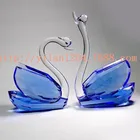 Wholesale Nice Crystal Swans Couples Crystal Animal For Wedding Anniversary Gift