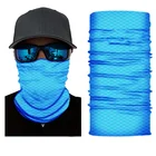 Wholesale Outdoor High Quality 100% Polyester Multifunctional Blue Polyester Bandana