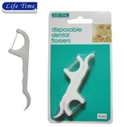 Blister card adult green dental floss pick