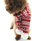 2019 new custom Christmas red knit dog neck collar apparel Pet Scarf