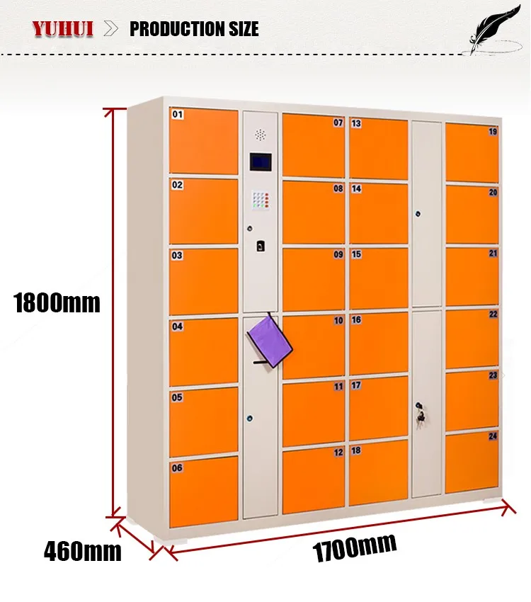 24 Door Airport Luggage Locker Combination Smart Parcel Locker With