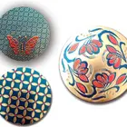 Promotion souvenir custom round gold aluminum foil 3d fridge magnet