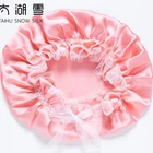SNOW SILK 22MM Pure Silk Sleep Night Cap,Silk Bonnet with Lace, OEKO-Tex100,Prevent Hair from getting Messy