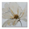 Best Selling Modern White Flower Canvas Art Oil Painting for Home Decor