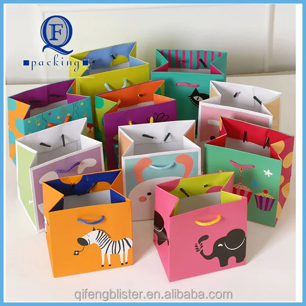 animal printing chrismas gift packing paper bag