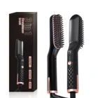 Professional Men Heat Hair Styling Ceramic Curler Straightener Multifunctional Hair Comb Brush Hair Volumize Straightener