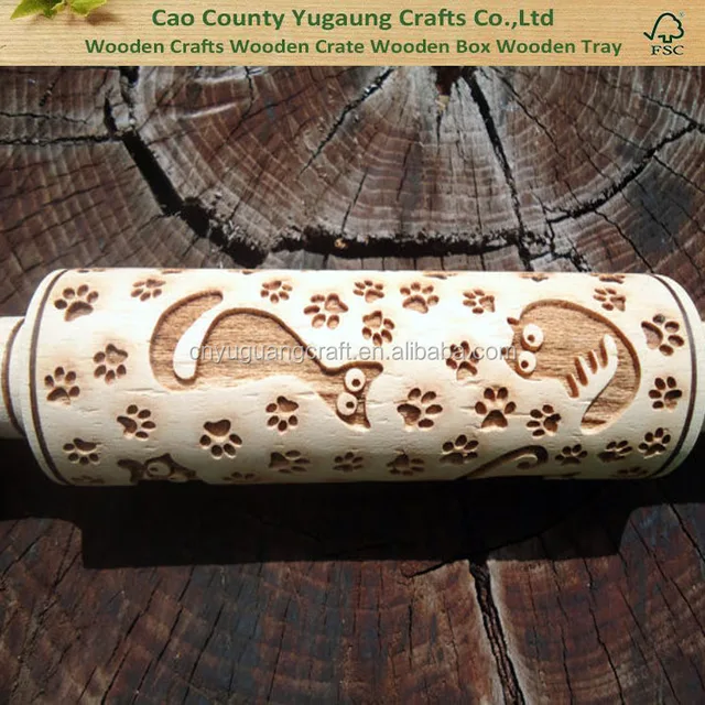 womens gift rolling pin cookie stamp baking tool cats cookies
