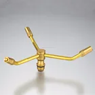 Garden Water Guns Sprinkler Nozzles Triadius 360 Degree Autorotation Garden Irrigation Brass Sprinkler Cooling Down Atomization Brass Spray Nozzles 3 Nozzles