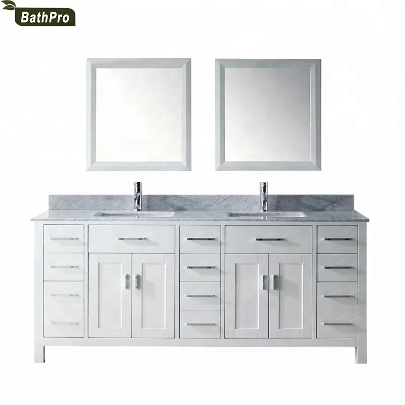 Carb Reach 72 Inch Modern Style Solid Wood Bathroom Vanity Cabinet