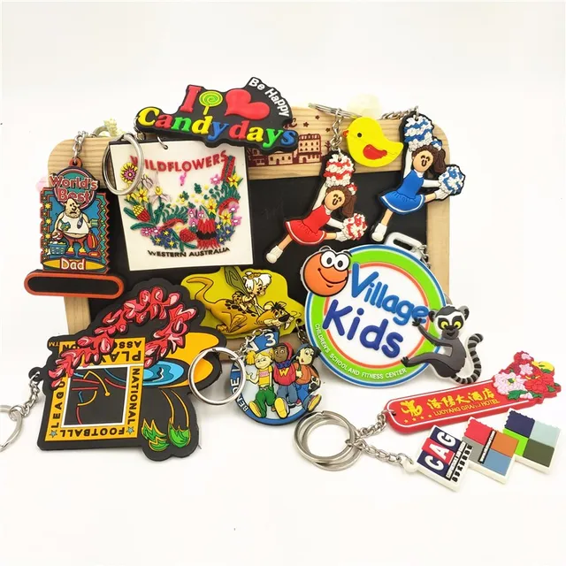 Models Key Ring Pvc Chain Soft Keyring Business Gifts Cartoon Girl Couple Custom Name Logo Rubber 3d House Keychain