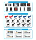 15A/110V 19 inch 1U 7 outlets USA rack mount PDU socket with switch