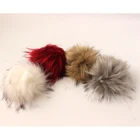 Myfur New Arrival Upscale Fake Raccoon Fur Ball Keychain Bag Charm Pompom