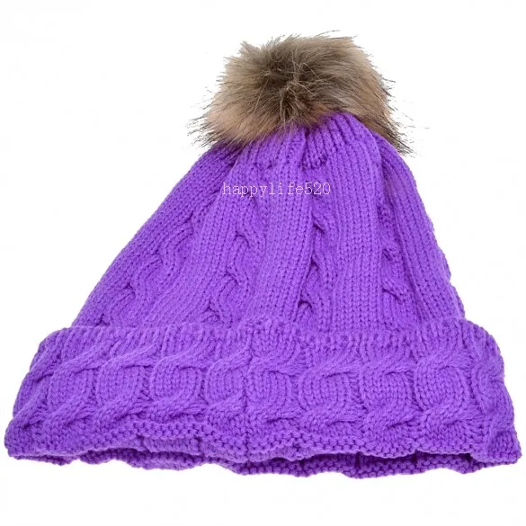 2014 Autumn Winter Cap Women Warm Woolen Knitted Hat For Women Beanies Crochet Hat 7 Colors High Quality 12