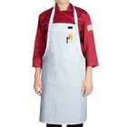 Cotton Denim Apron With Pockets For Men And Women Custom Embroidered Logo Barista,Cooking, Grilling Kitchen Apron