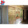 87" Tall Modern White Lockable Glass Doors Skin Care Products Display Cabinet For Cosmetic Shop