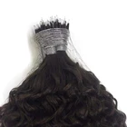 100% Virgin Remy Brazilian Human Hair Afro Kinky Curly Nano Ring Hair Extensions