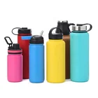 Everich Double Wall Vacuum Insulated Stainless Steel Leak Proof Sports Water Bottle, Wide Mouth with BPA Free Cap