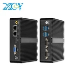XCY fanless mini pc computer desktop celeron J1900 NUC mini pc with Dual RS232 Dual Lan industrial computer