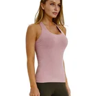 JUSFO soft breathable dry fit women girls crop tops sports training vest wear yoga tank top