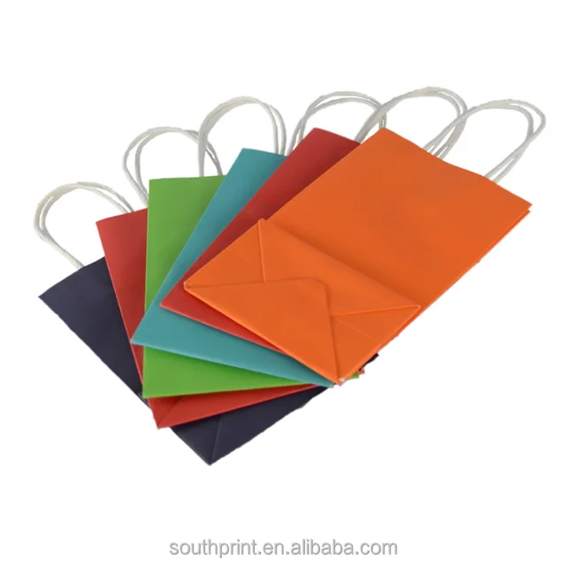 wholesale bright primary color paper bags party favor bags