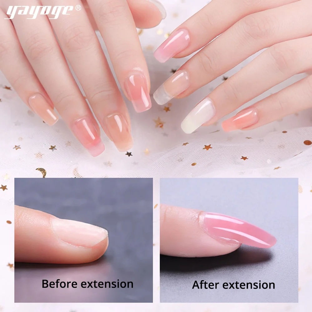 Yayoge Nail Supplies Acrylic Nail Extension Poly Gel Kits Set With False NailsTool OEM ODM logo Printing