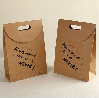 kraft paper bag handy food gift bag eco-friendly