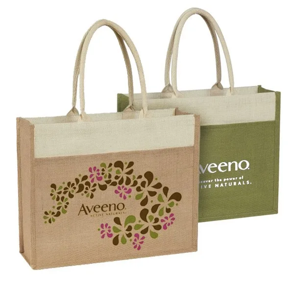 low price of jute tote shopping bag custom logo large gift