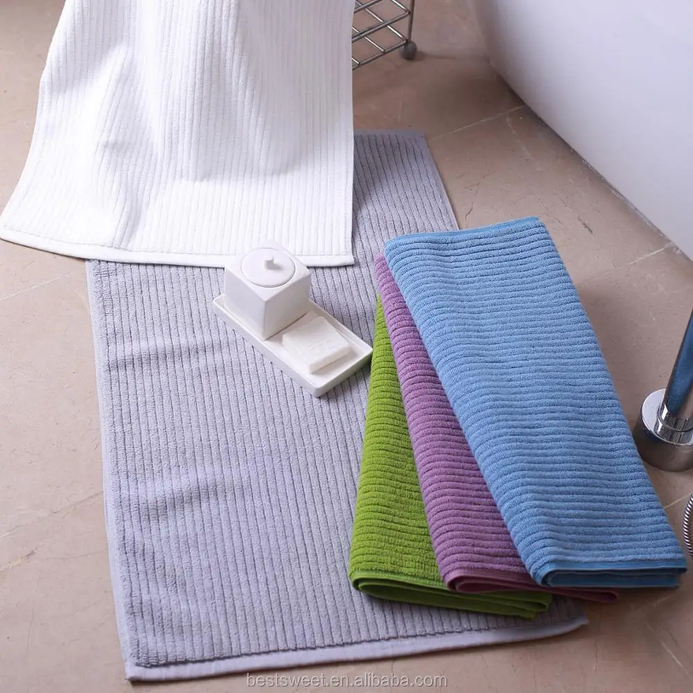 Hotel towels – 100% cotton economical bath Mats or Rugs for bathroom floor  – Terry towel manufacturer