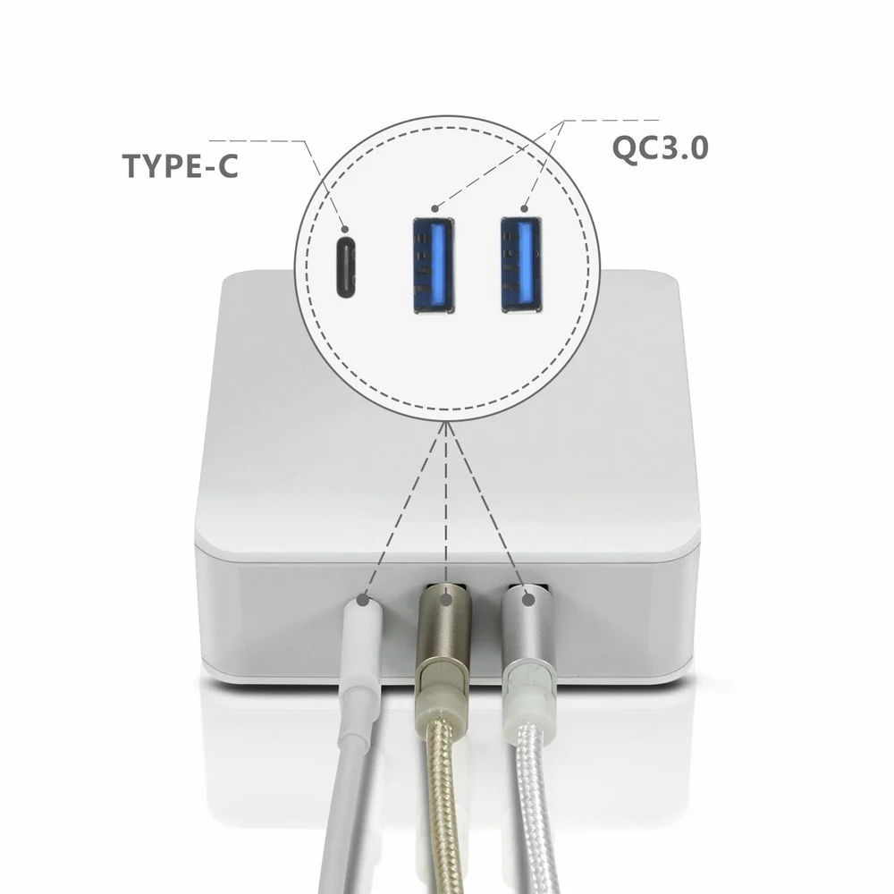 Portefeuille Universal 65W USB PD Power Home Wall Travel Charger Adapter Type-C Intelligent Quick Charge For iPhone iPad Macbook (13)