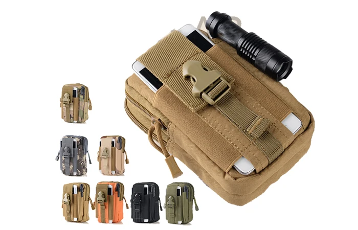 Multifunction custom mens women sport bum pouch bag camo military travel waist pack