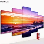 Natural modern art painting landscape 5 panel wall on canvas