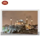 Hand Painted Oil Painting Canvas Islamic Building Art Painting For Home Decoration