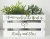 Personalised wooden crate, new home gift, moving home gift