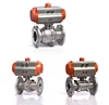KLQD brand stainless steel pneumatic actuated 1 1/2 flange ball valve for natural gas air