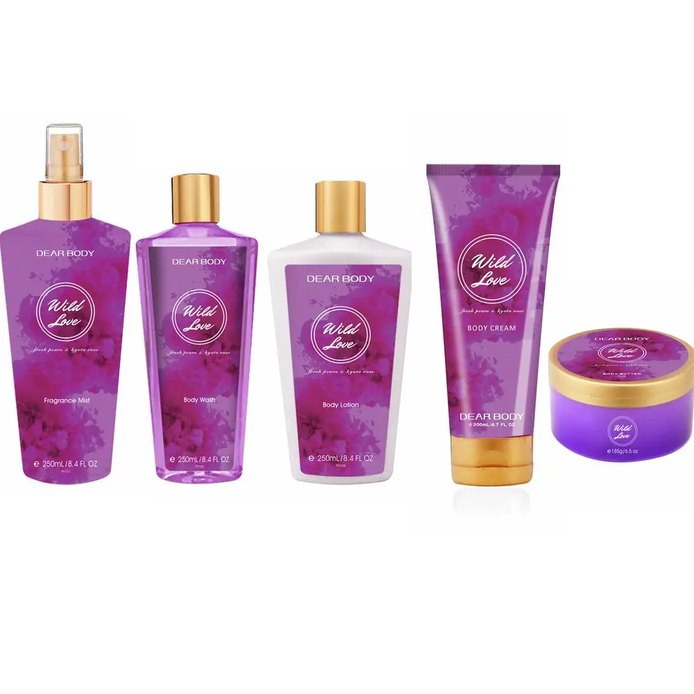 whitening and moisturizing vanilla hot bath and body gift set
