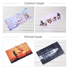 Custom Logo Design Digital Printed Promotional Microfiber Sublimation Beach Towel