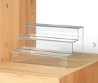 High Clarity, Non-reprocessed Acrylic Multi Step Stairway Display Risers,Two, Three and Four Step Stairway
