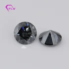 Synthetic Lab Created Diamond Black Moissanite Round Diamond Cut Charcoal Grey 1carat Black Moissanite Price Per Carat