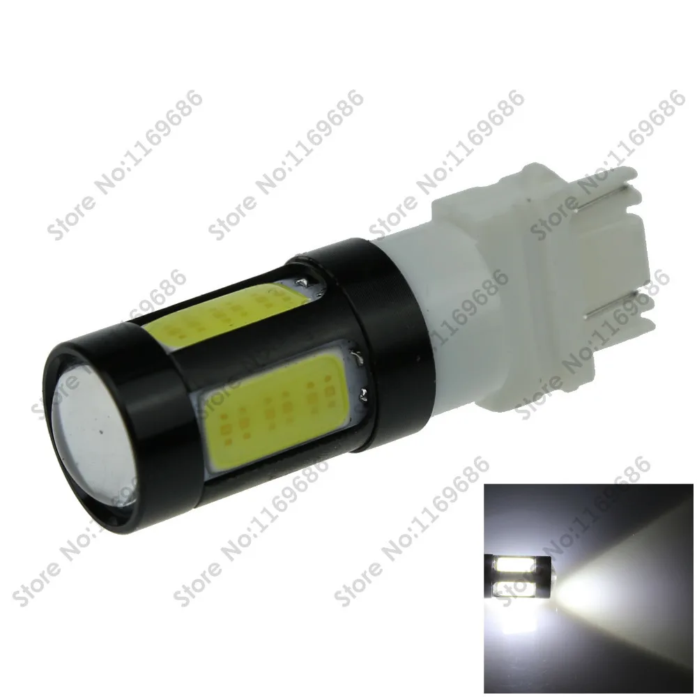F015 1X White Red Yellow Blue 3157 3156 4 COB 1 Cree LED Brake Signal Rear Light Side Car Bulb Parking AC/DC 12-24V 25W