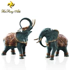 Life size bronze elephant statue bronze elephant statue set lucky animal set