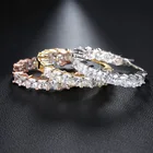 RINNTIN OE144 Cubic Zirconia Jewelry Hoop Earring for Women