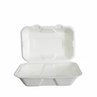 Biodegradable Sugarcane Bagasse 9"x6" Clamshell Boxes
