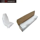 Universal Fit White Polyethylene Plastic Disposable Car Seat Cover